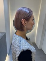 ノク(nok)&nbsp;ピンクグレージュ_黒髪ボブルフネビージュ小顔ワンレン