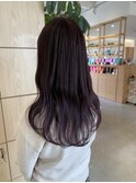 大人可愛いブリーチなし透明感ラベンダーカラー