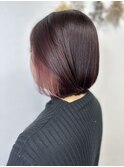 20代30代小顔ゆるふわショートイヤリングピンクパープル