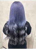 ホワイトグレージュミニウルフチェリーブラウンデジタルパーマ