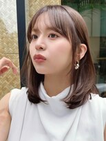 ノイ 銀座(noi)&nbsp;顔周りレイヤーカットくびれヘアミルクティーベージュカラー