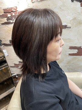 ヘアー クリエイト カルバリ(HAIR CREATE Calbari) 白髪ぼかしハイライト×アッシュグレー