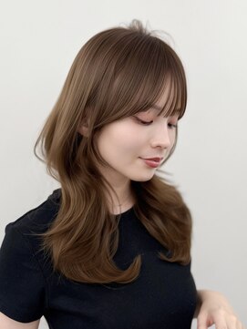 アマトウキョウ アユンチェ(AMA TOKYO×AYUNCHE) 韓国ヘア　透明感カラー　2wayバング  レイヤーカット   顔周り
