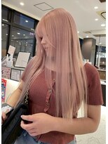 ソワンドゥブレスシエン 堀江店(soin de brace CIEN)&nbsp;ブロンドに落ちるホワイトピンク [堀江/髪質改善]
