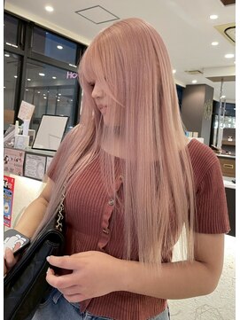 ソワンドゥブレスシエン 堀江店(soin de brace CIEN) ブロンドに落ちるホワイトピンク [堀江/髪質改善]