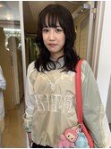 黒髪カタログ/クラゲヘアー/オリーブグレー/小顔/伏見/栄