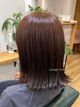 リッチ 横須賀中央店(Rich)&nbsp;外はね〇ブリーチなしでオレンジブラウン