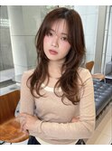 くびれワンカール レイヤー ピンクブラウン