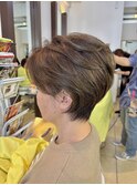 ミントグレージュ#耳かけショート#ショートボブ#津田沼#オリーブ