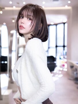 エースハバナ 渋谷(1 HAVANA) レイヤーボブ×ウォームブラウン/クールショート/前髪カット