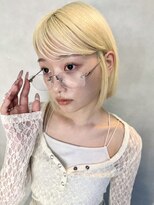 サンドレオ 新宿店(sand Leo)&nbsp;ミディアムレイヤーカット/髪質改善/韓国/前髪/新宿/ブリーチ