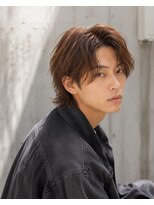 MEN's Baguz MEN'Sカット/ MEN'Sパーマ/ MEN'Sカラー 韓国風センターパートニュアンスパーマ色気レイヤーメンズ