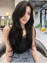 シティ オモテサンドウ(CITY omotesando) 黒髪 レイヤーカットロング 顔周りレイヤー ハイレイヤー tr