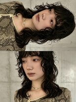 ボコカ(bococa)&nbsp;【macana指名】ミディアムロングレイヤーパーマウルフ向ヶ丘遊園