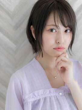 ローマ ギンザ(ROMA Ginza) 【ROMA】暗髮、黒髪/透明感くすみカラー/ナチュラル外ハネボブ