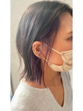 ビアンカ(Bianca) 【Bianca】おしゃれ感UP!イヤリングカラー×パープルベージュ