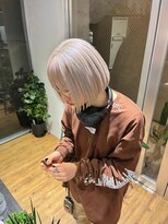 アルカナ 明治神宮前原宿(ARCANA)&nbsp;ホワイトカラー　ホワイトブロンド　ミルクティーベージュ　ボブ