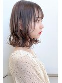 ミディアムボブ/ハイライト/美肌カラー/髪質改善/トリートメント