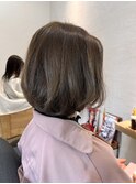 ひし形ボブ×カーキーグレージュ☆