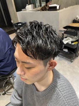 ラグシス ザ バックルーム(LUXIS THE BACK ROOM) アップバング×ナチュラルショート【立川/メンズ】