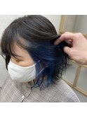 切りっぱなしボブ×インナーカラー