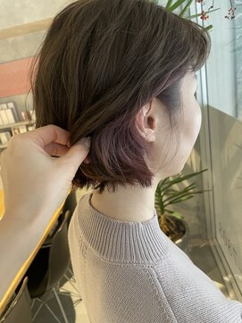 アイディール 心斎橋店(:ideal) ミニボブに、ニュアンスパーマ×イヤリングカラー☆