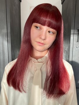 ニュイ(NUIT) ダブルカラーピンクベージュベージュカラーケアブリーチミニボブ