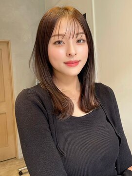 ノイ(noi) 顔周りレイヤーカットくびれヘアミルクティーベージュカラー