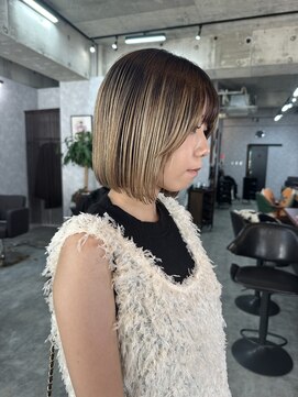シールドヘアー 沖縄 新都心(C'LD Hair) ミニボブ/ハイトーンボブ/ブリーチボブ/小顔ボブ/内巻き