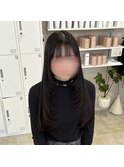 ハイレイヤー/ロングレイヤー/韓国風/顔周り