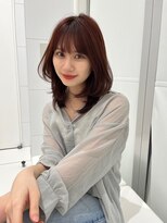 サロンドミルク 原宿(salon de MiLK) ハイライトミルクティーベージュロングレイヤーカット/原宿