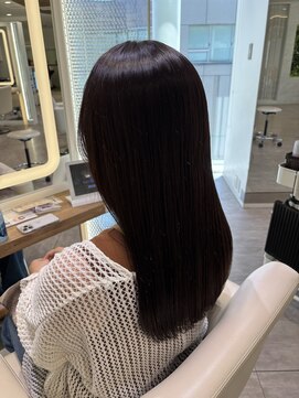 エアー 福岡(AIR) ツヤ感ブルーブラック×軽やかレイヤー