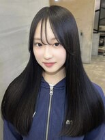 ジーナ 池袋(Zina) グレーブラック/シースルーバング/韓国ストレート/髪質改善/池袋