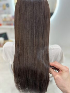 アイニ 天王寺アポロ店(aini) カラーハイライトハッシュカットレイヤーカットボブ髪質改善