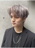 men's/顔周り/ニュアンスパーマ/韓国/センターパート/新宿
