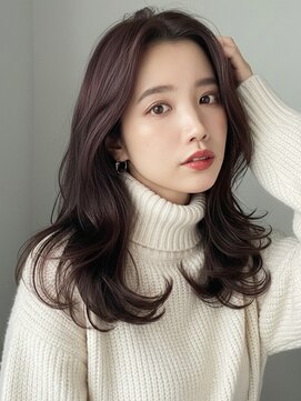 ケーツー エム 京都ラクエ(k-two emu) ロングレイヤーカット*フェイスレイヤー*センターパート*可周り