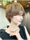 ＜30.40.50代＞大人似合わせショートx透明感カラー