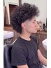 【Men’s 】カット+フェード+針金パーマ(襟あり)+眉毛カット&眉毛剃り