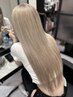 【ダメージ最小限/馴染み】ブリーチカラー+高品質人毛シールエクステ40