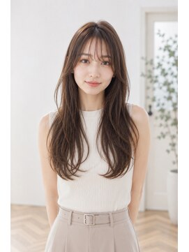 バグズ ヘアデザイン 桔梗が丘店(Baguz HAIR DESIGN) シースルーバング韓国レイヤー艶髪オリーブベージュ