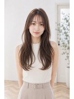 バグズ ヘアデザイン 桔梗が丘店(Baguz HAIR DESIGN) シースルーバング韓国レイヤー艶髪オリーブベージュ