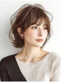 大人ショートレイヤー白髪ぼかし脱白髪染め40代50代60代原宿