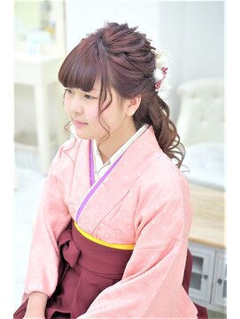 リサ 恵比寿(risa.) 卒業式ヘアセット☆ふんわりハーフアップ☆袴