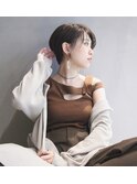 ensue京都 艶カラー×ココアブラウン耳かけくびれショート◇中島