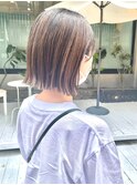 人気の切りっぱなしボブandベージュ