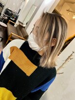 ナンバー ブラオ 名古屋栄(N° blao)&nbsp;伸ばしかけおすすめミディアムバレイヤージュ