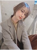 大人可愛い20代30代40代/丸みショート/インナーカラー