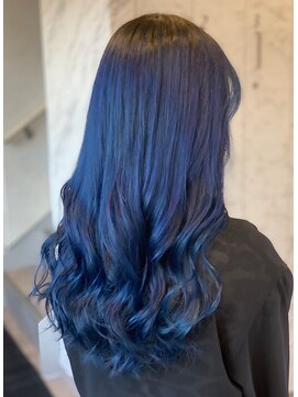 プログレス フレスポ富沢店(PROGRESS) 『dark Blue』デザインカラー×ブリーチカラー