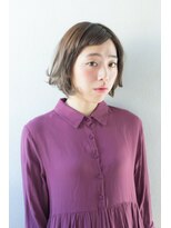 アニスミュゼ(anis musee)&nbsp;【anis musee 苫小牧】アッシュブラウン くせ毛風 大人ボブ☆