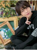 黒髪で好感度UP斜めバングマッシュヘアm2大宮20代30代40代